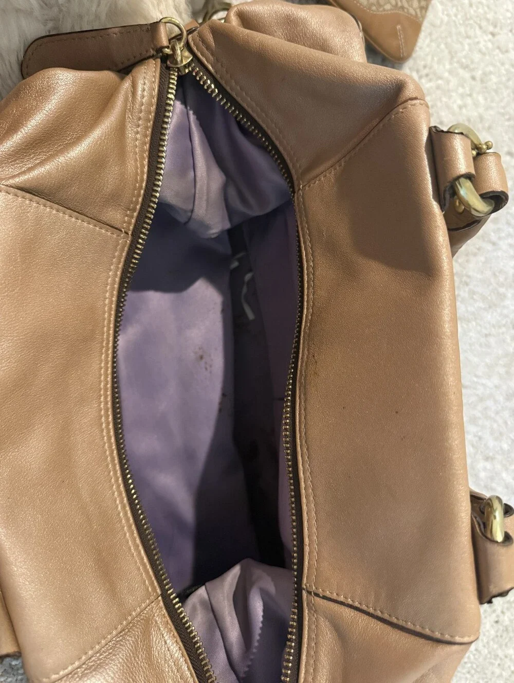 Coach Brown Leather Satchel with Gold Hardware